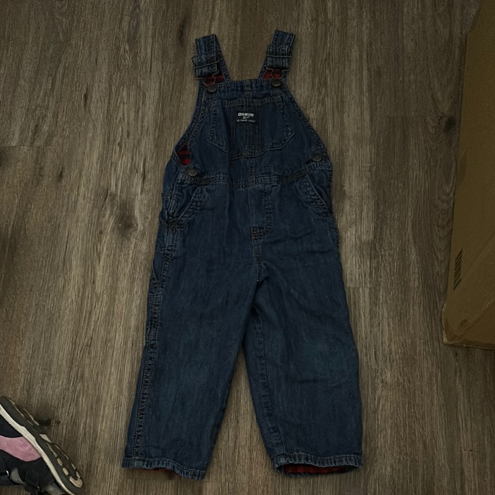 OshKosh B'gosh Blue Denim Overalls Classic Style 3T